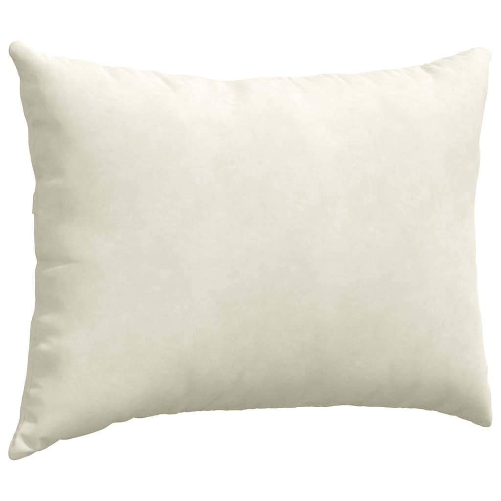 Lot de 2 Coussins de Canapé Velours Côtelé Doux Housse Lavable pour Déco Salon Crème 70x50 cm – ComfortXL Outdoor Living - Image 5