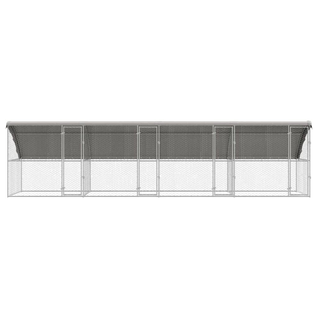 Cage Extérieure Acier XXL Protection Animaux 8m Argent - ComfortXL Outdoor Living - Image 4