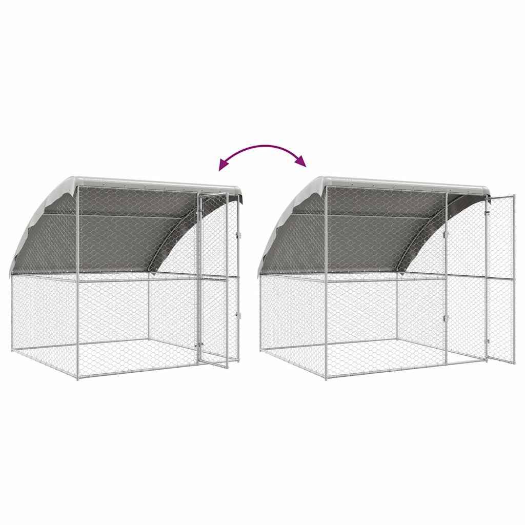 Cage Extérieure Acier XXL Protection Animaux 8m Argent - ComfortXL Outdoor Living - Image 8