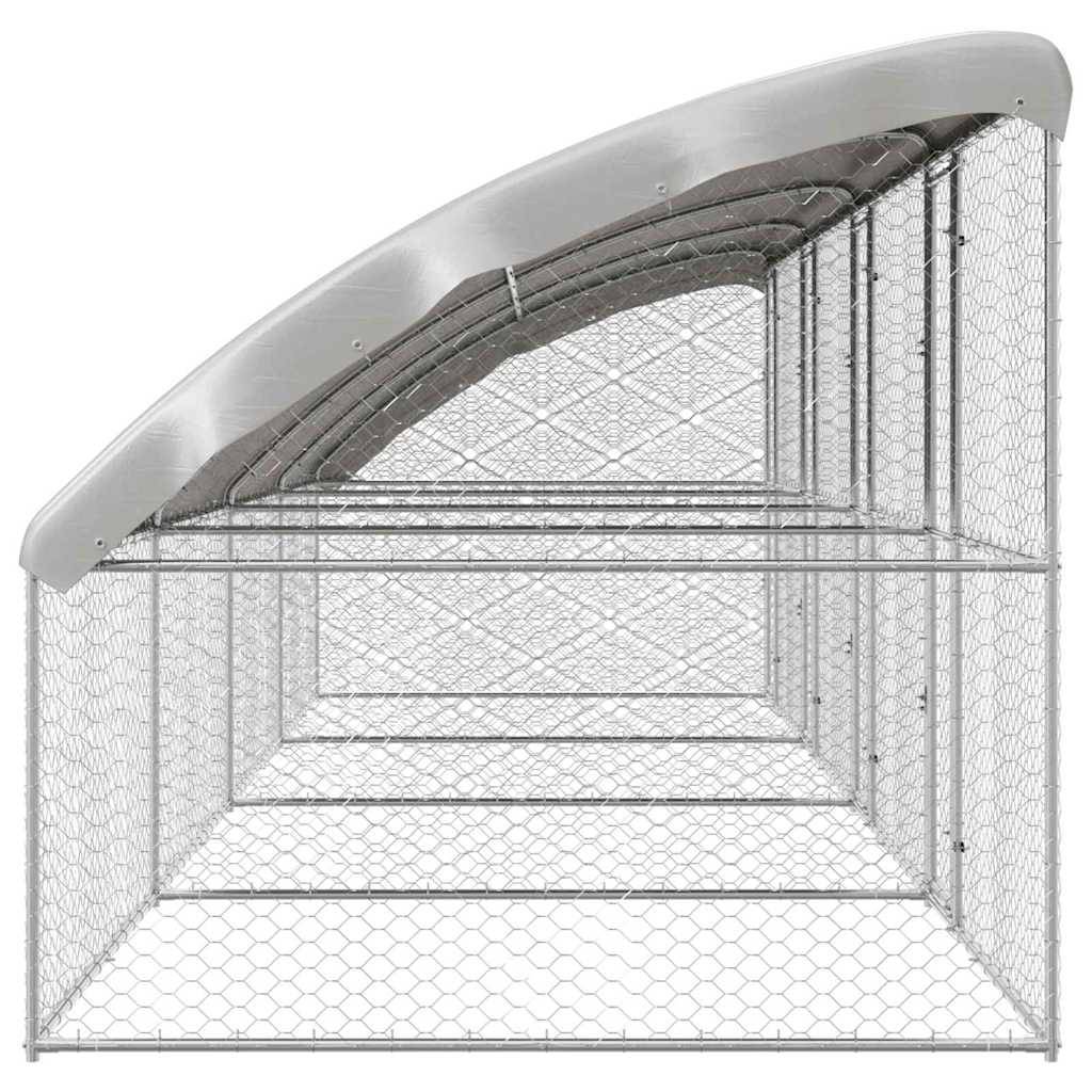 Cage Extérieure Acier XXL Protection Animaux 8m Argent - ComfortXL Outdoor Living - Image 5