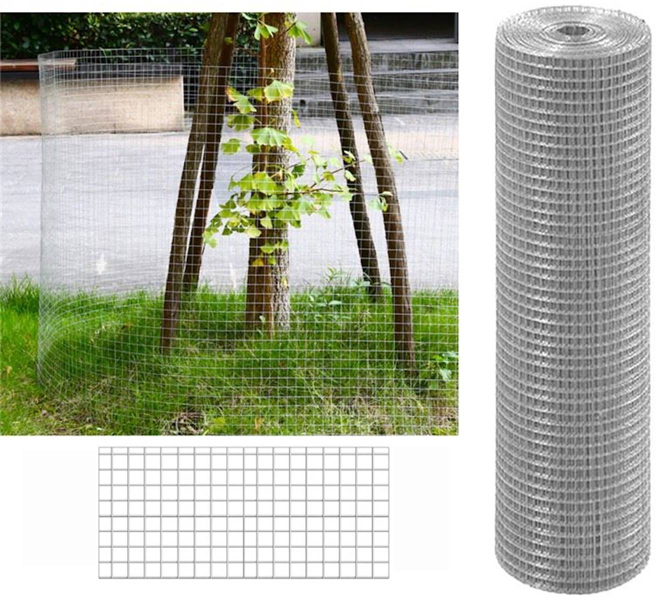 Grillage Souple| 1X25 M| Composition 100% Acier Galvanisé| Rouleau Grillage| Fil Électrosoudé| Réticulée 6X6MM - Image 2