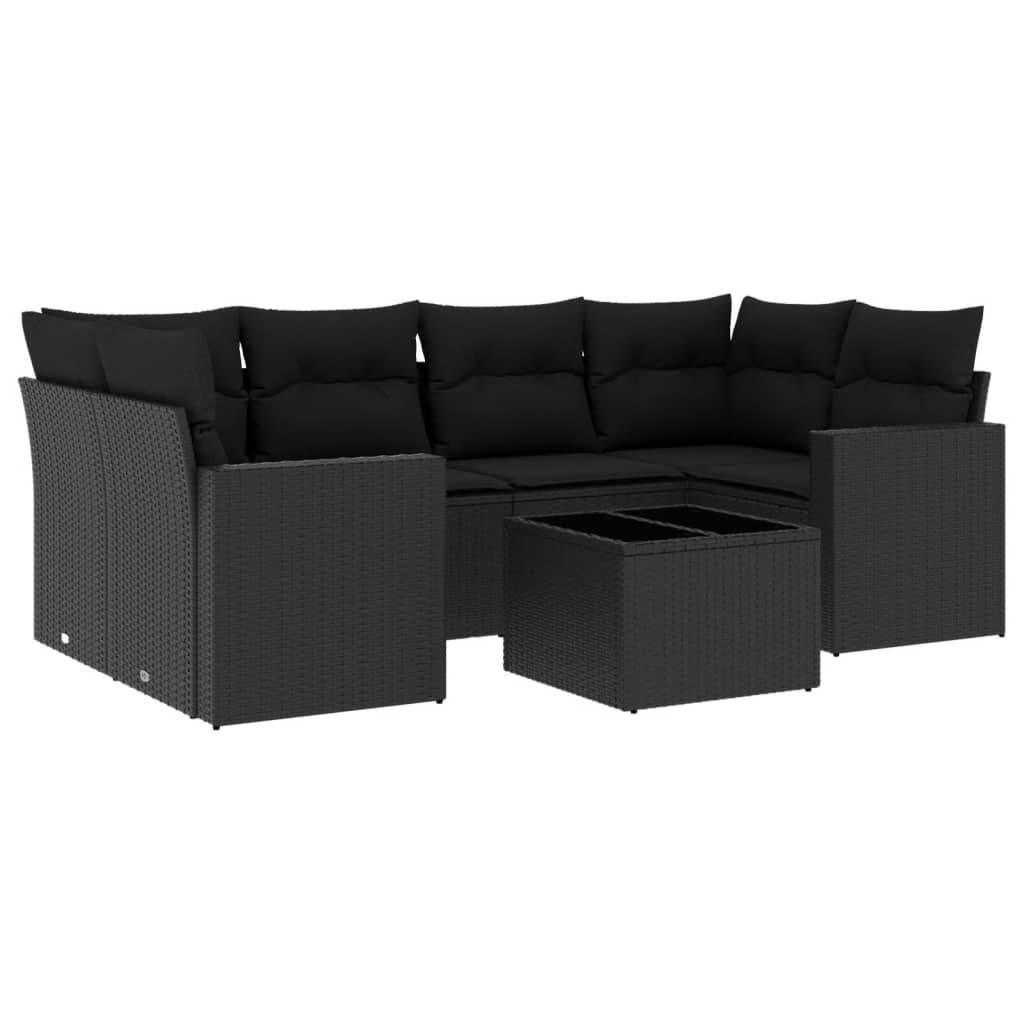 ComfortXL - Salon de Jardin d'Angle 6 Places avec Rangement Résine Tressée Noire et Table Basse Verre – ComfortXL Outdoor Living - Image 2