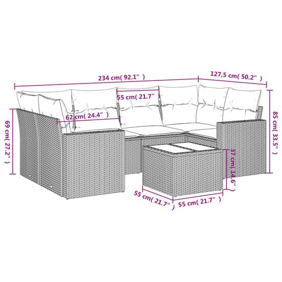 ComfortXL - Salon de Jardin d'Angle 6 Places avec Rangement Résine Tressée Noire et Table Basse Verre – ComfortXL Outdoor Living - Image 3