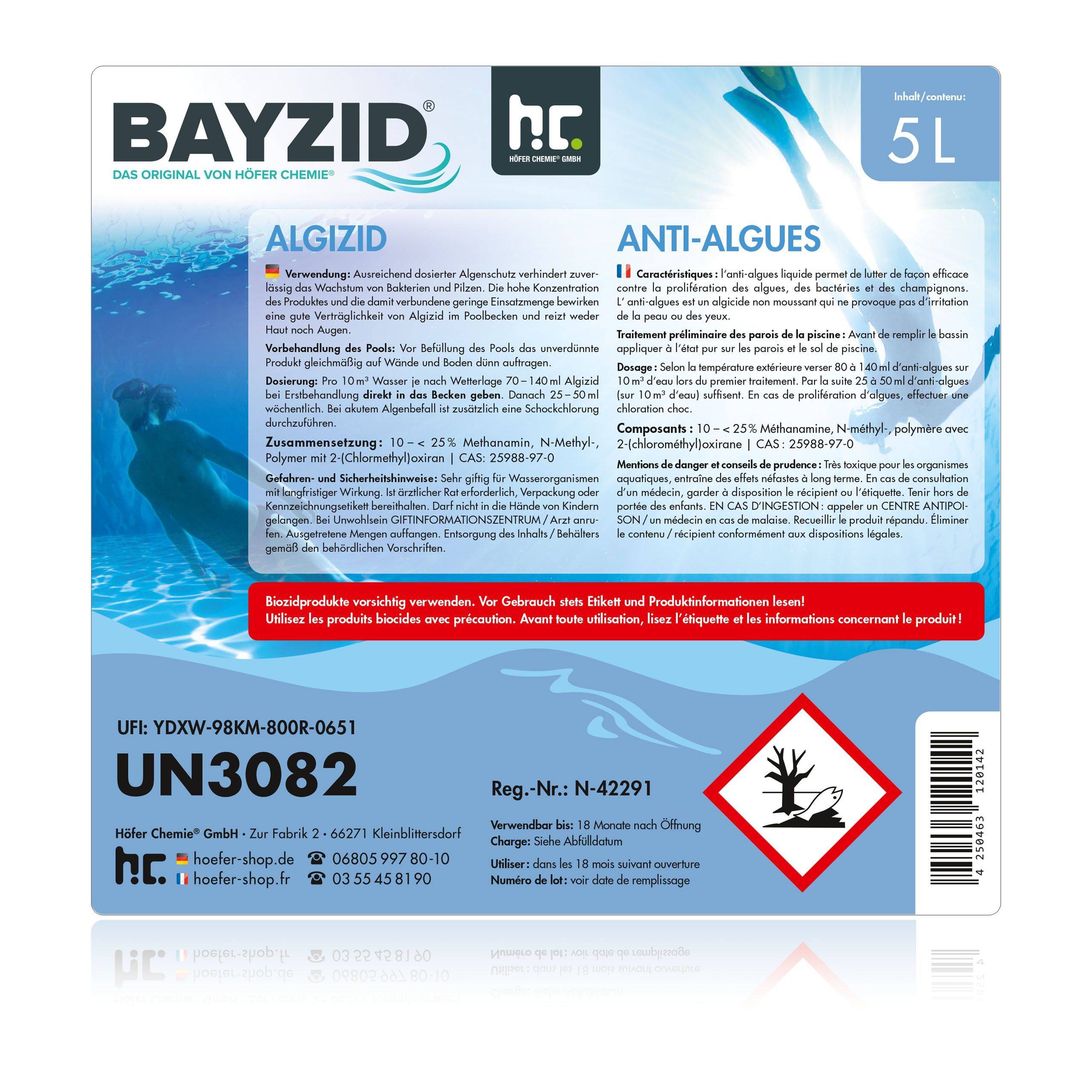Anti-algues BAYZID® en bidon de 5 L x 2 - Image 5
