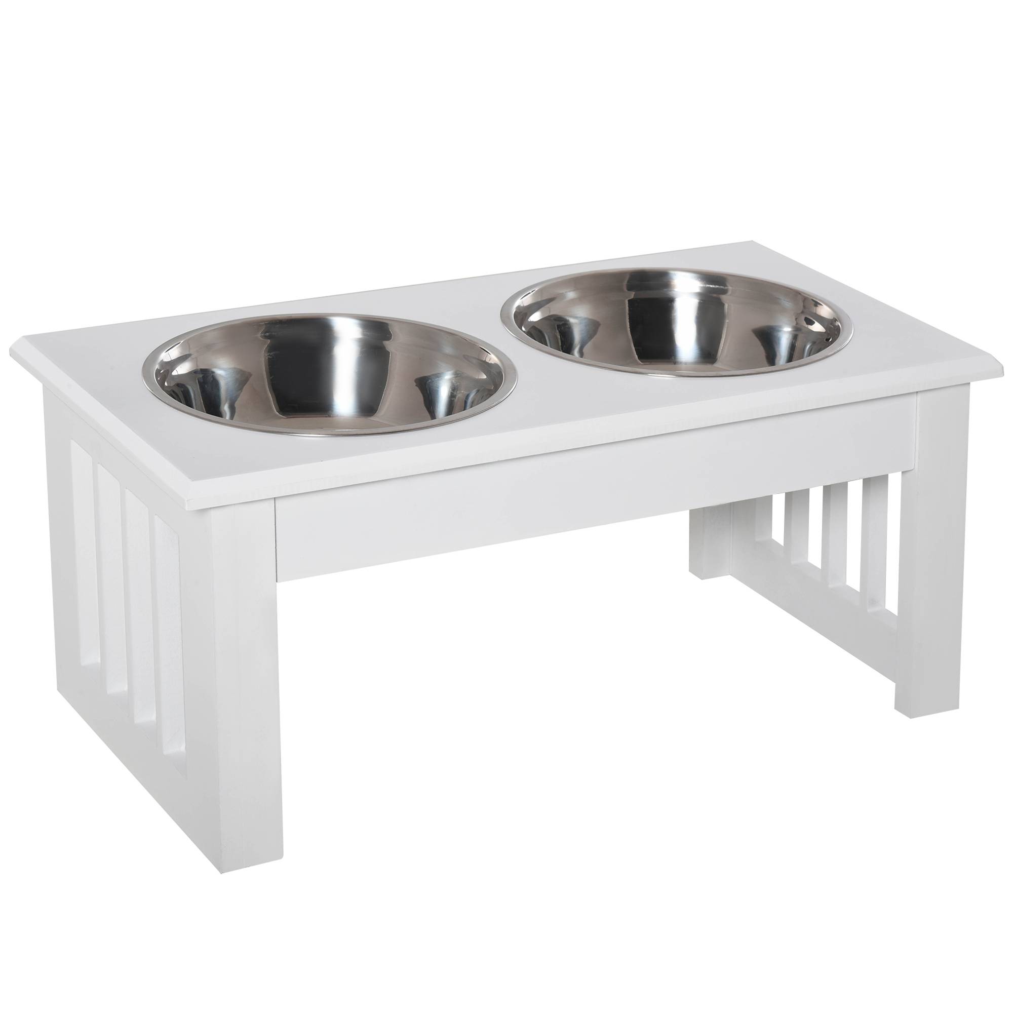 PANGIVO - Support de gamelles MDF blanc 44 x 24 x 15 cm - PANGIVO