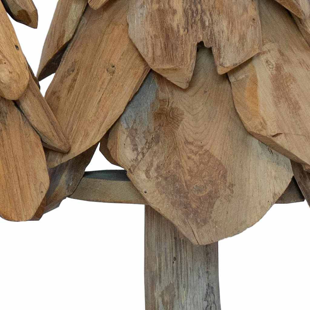 Lot de 3 sapins de Noël rustiques en bois de teck massif décoration Marron – ComfortXL Outdoor Living - Image 8