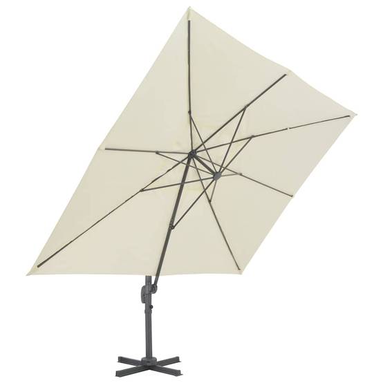 Parasol déporté aluminium sable 400 x 300 x 268 cm - PANGIVO - Image 3