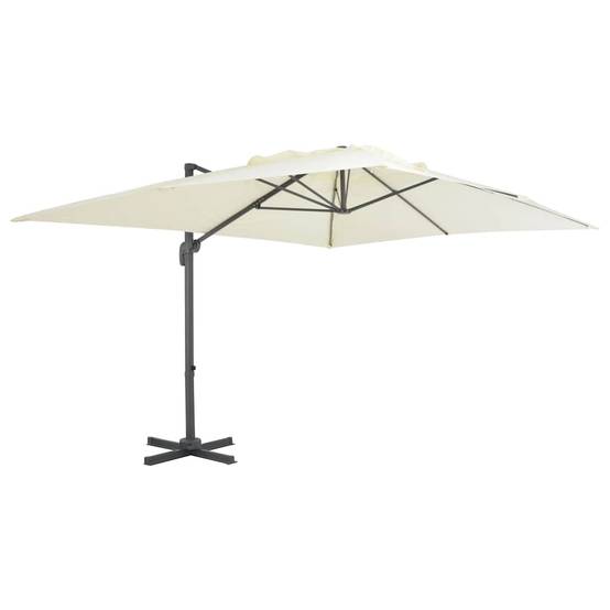 Parasol déporté aluminium sable 400 x 300 x 268 cm - PANGIVO - Image 1