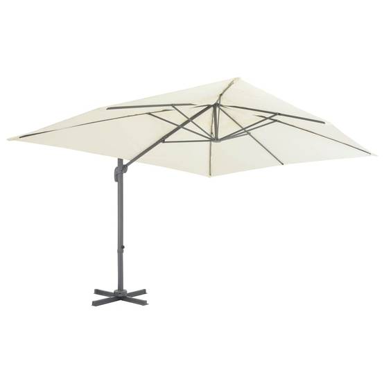 Parasol déporté aluminium sable 400 x 300 x 268 cm - PANGIVO - Image 2