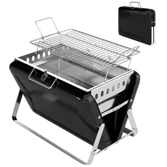 PANGIVO - Barbecue à charbon acier noir 40 x 28 x 25.5 cm - PANGIVO - Image 2