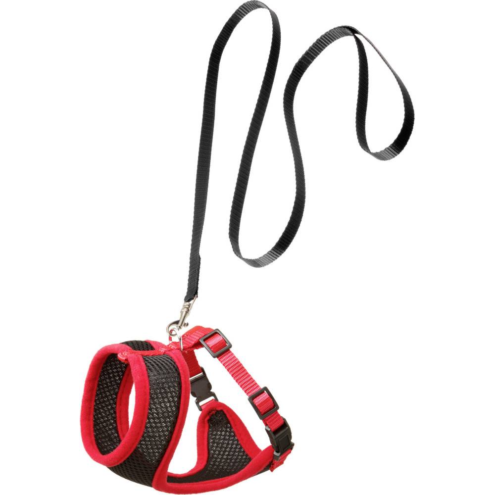 Harnais pour grand chat, couleur noir et rouge, taille L, réglable - Image 2