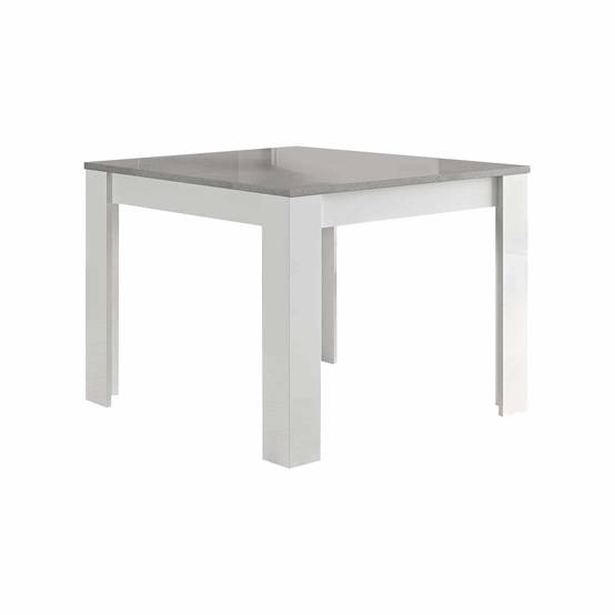 Ensemble Salon Séjour Blanc et Gris Marbré Meuble TV + Buffet 3 Portes + Table 100cm - DENAE - Image 3
