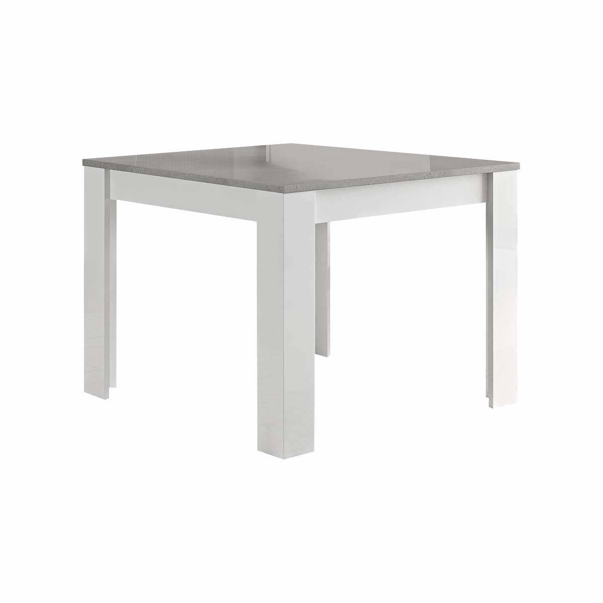 Ensemble Salon Séjour Blanc et Gris Marbré Meuble TV + Buffet 3 Portes + Table 100cm - DENAE - Image 3