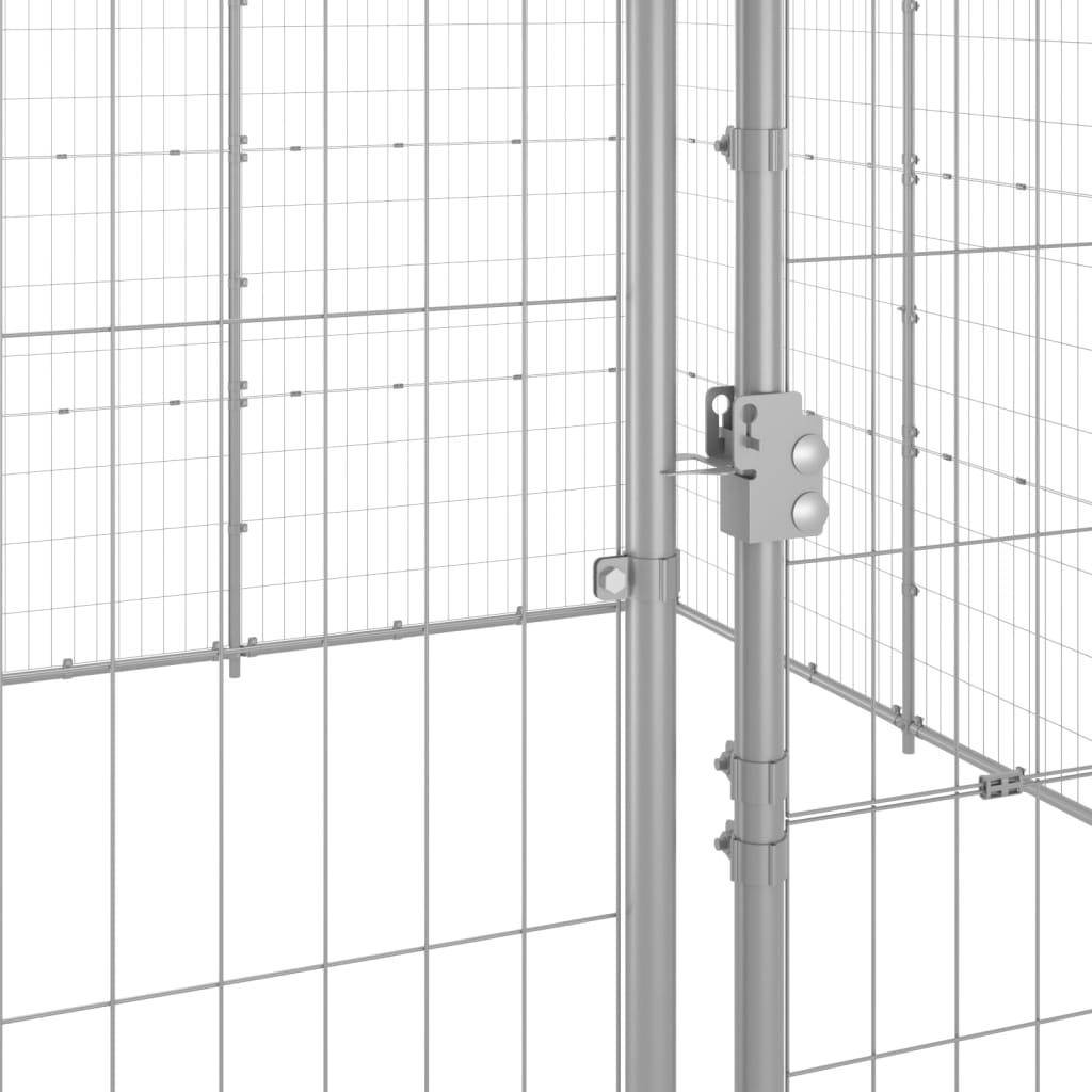 Helloshop26 - Chenil extérieur cage enclos parc animaux chien extérieur acier galvanisé 43,56 m² - Image 6