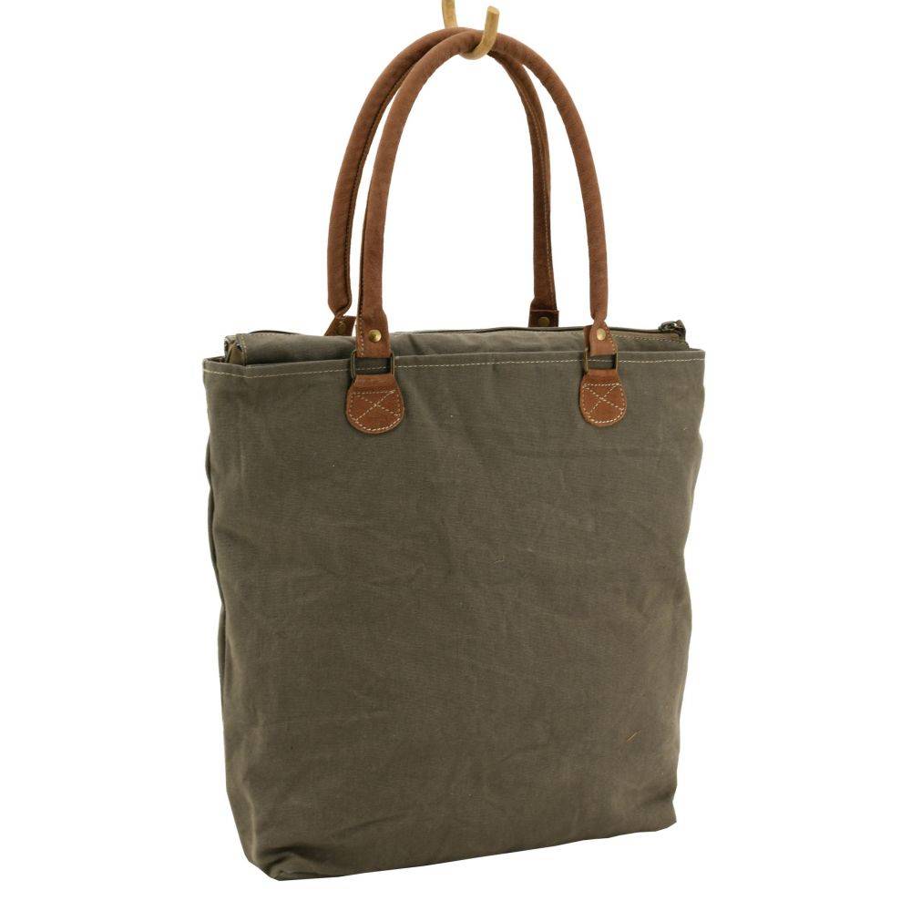 Aubry Gaspard - Sac en coton et peau de vache Madame rebelle - Image 2