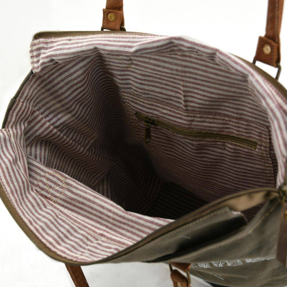 Aubry Gaspard - Sac en coton et peau de vache Madame rebelle - Image 3