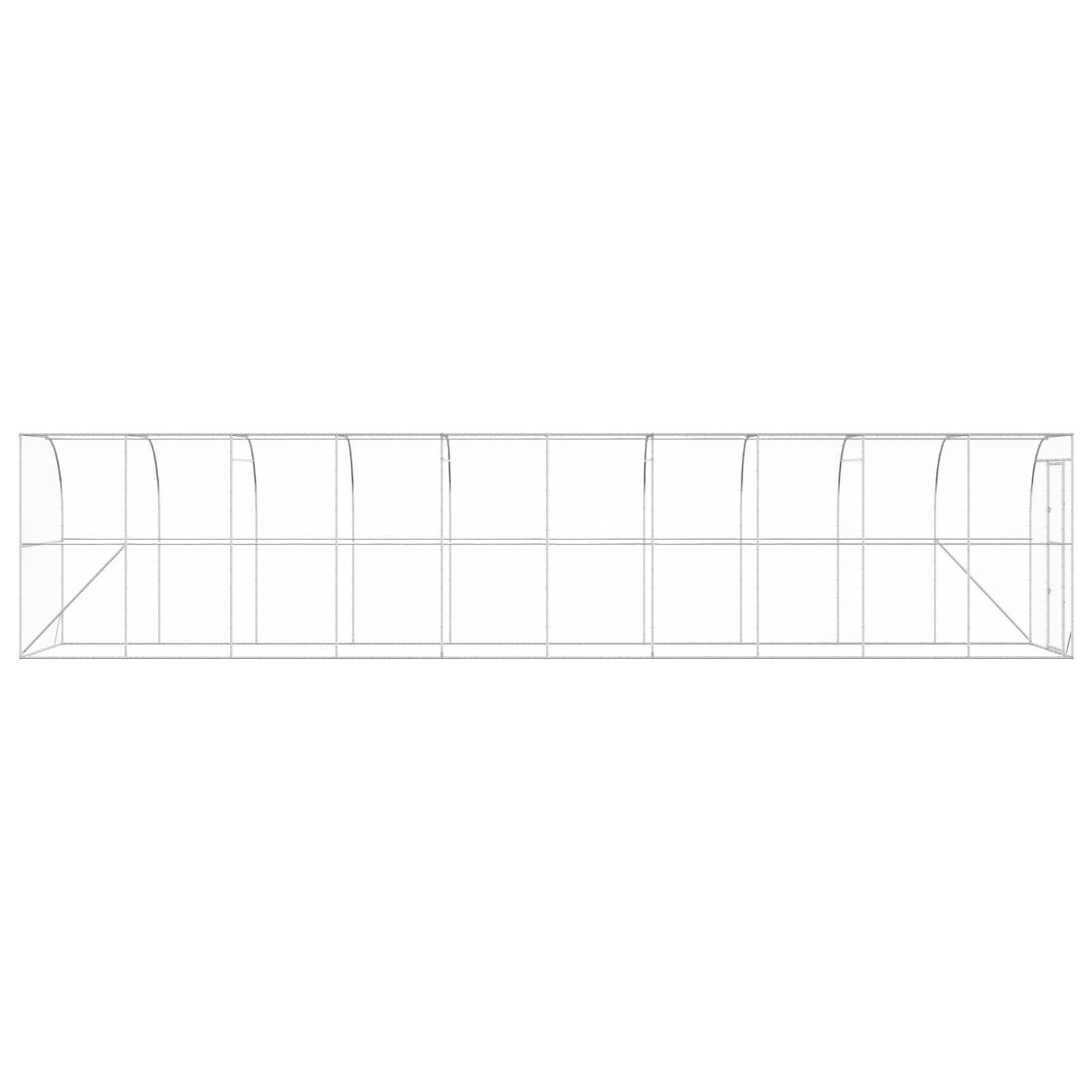Vidaxl - Poulailler contre le mur Argenté 600 x 150 x 215 cm vidaXL 3434734 - Image 6