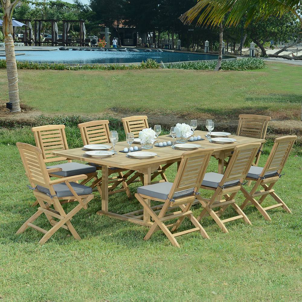 Salon de jardin teck massif Huelva, 8 places - TECK'Attitude - Image 2