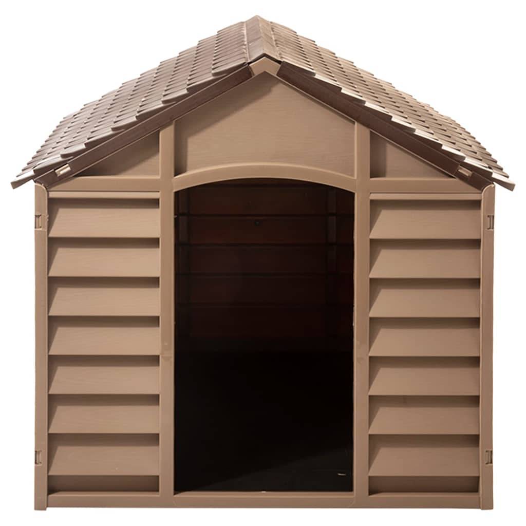 ComfortXL - Niche pour chien robuste en polypropylène abri de jardin Marron 86x84cm – ComfortXL Pet Living - Image 3