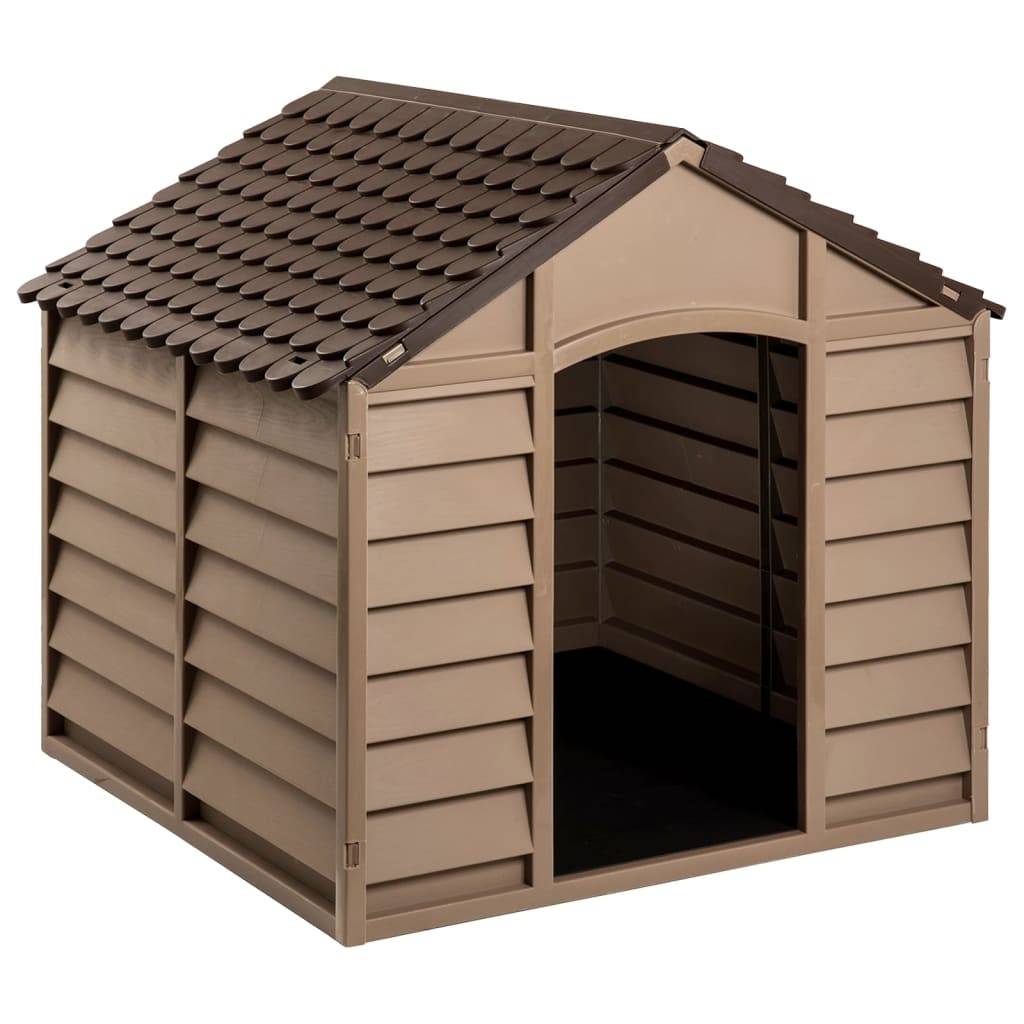 ComfortXL - Niche pour chien robuste en polypropylène abri de jardin Marron 86x84cm – ComfortXL Pet Living - Image 2