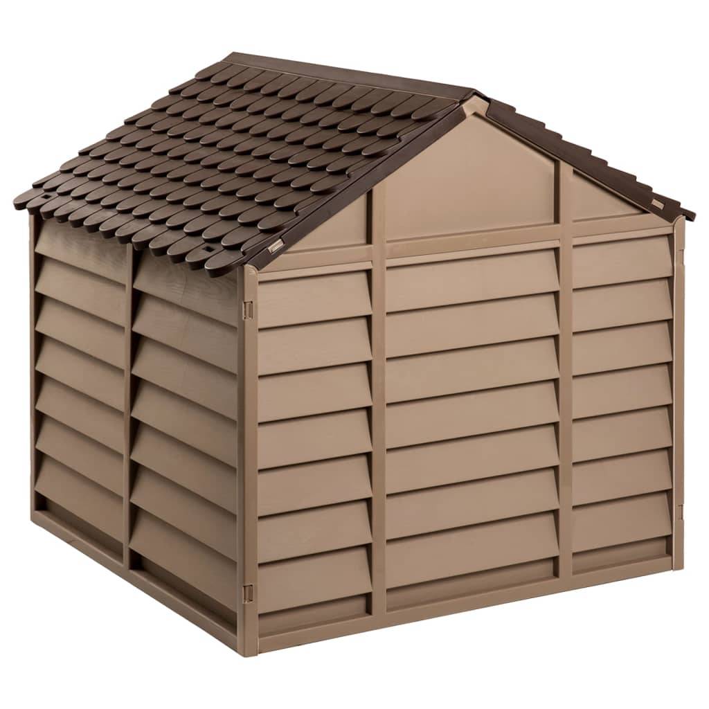 ComfortXL - Niche pour chien robuste en polypropylène abri de jardin Marron 86x84cm – ComfortXL Pet Living - Image 5