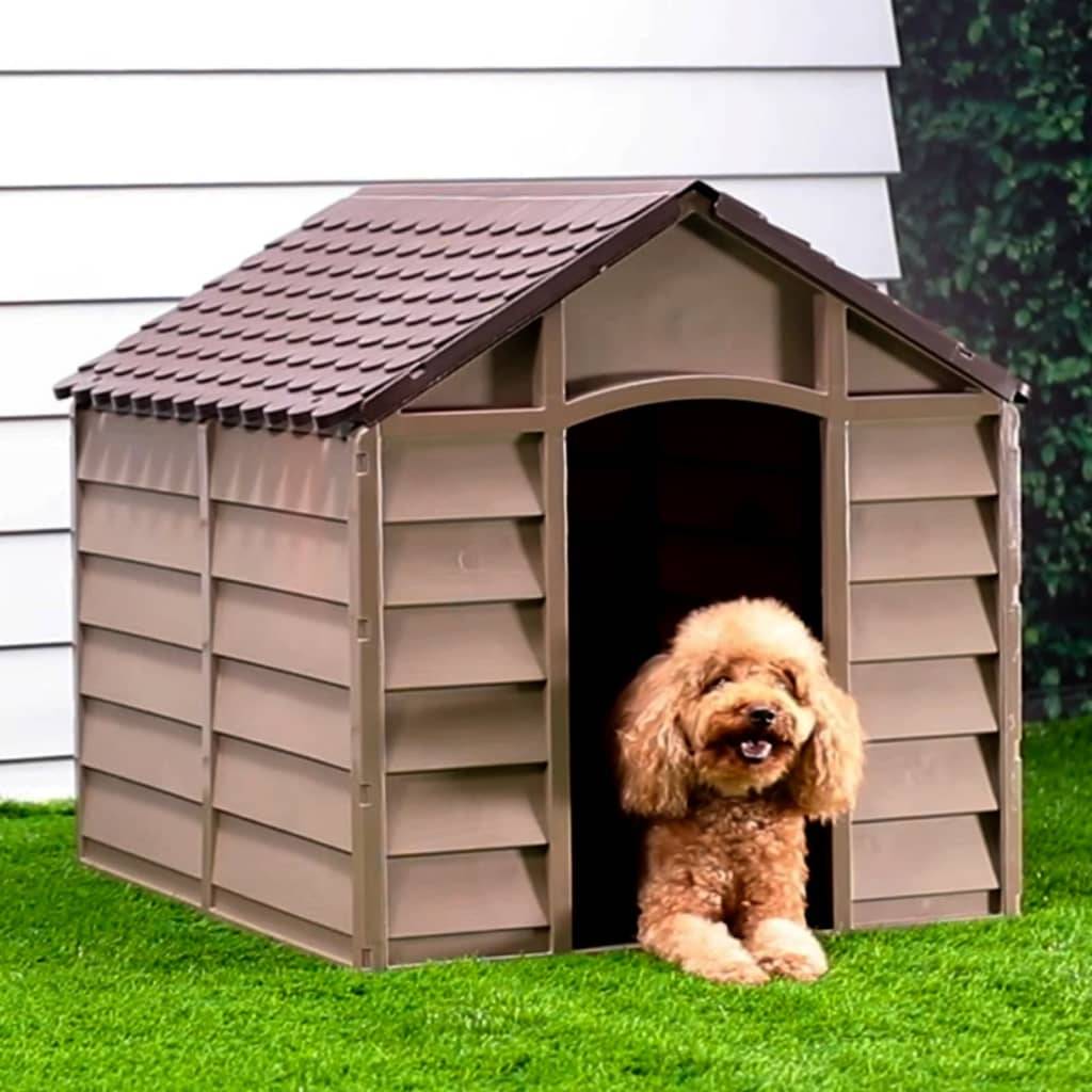 ComfortXL - Niche pour chien robuste en polypropylène abri de jardin Marron 86x84cm – ComfortXL Pet Living