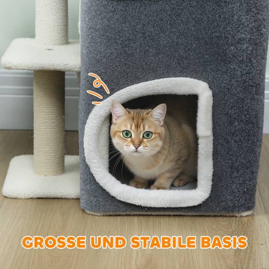 Arbre à chat sisal et peluche gris 48.5 x 43 x 58 cm - PANGIVO - Image 8
