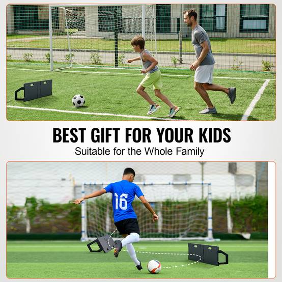Vevor - VEVOR Planche rebond football pliable 115x33cm, 2 angles PEHD, entraînement passes/tirs enfants/adultes. - Image 6