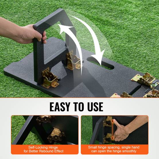 Vevor - VEVOR Planche rebond football pliable 115x33cm, 2 angles PEHD, entraînement passes/tirs enfants/adultes. - Image 5