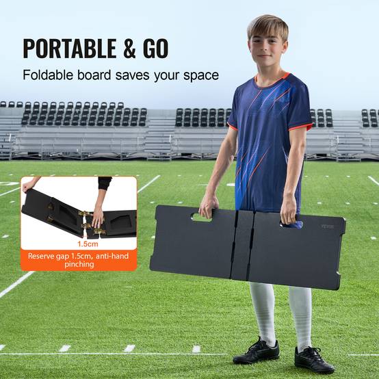Vevor - VEVOR Planche rebond football pliable 115x33cm, 2 angles PEHD, entraînement passes/tirs enfants/adultes. - Image 4