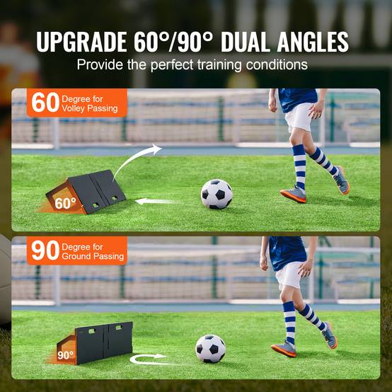 Vevor - VEVOR Planche rebond football pliable 115x33cm, 2 angles PEHD, entraînement passes/tirs enfants/adultes. - Image 3
