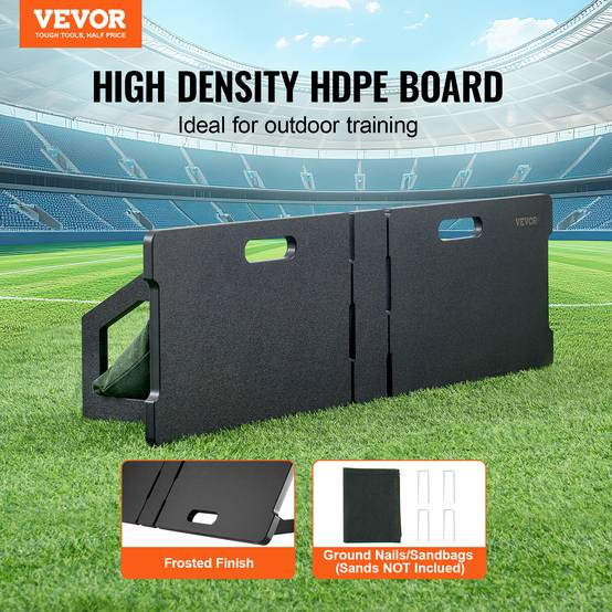 Vevor - VEVOR Planche rebond football pliable 115x33cm, 2 angles PEHD, entraînement passes/tirs enfants/adultes. - Image 2