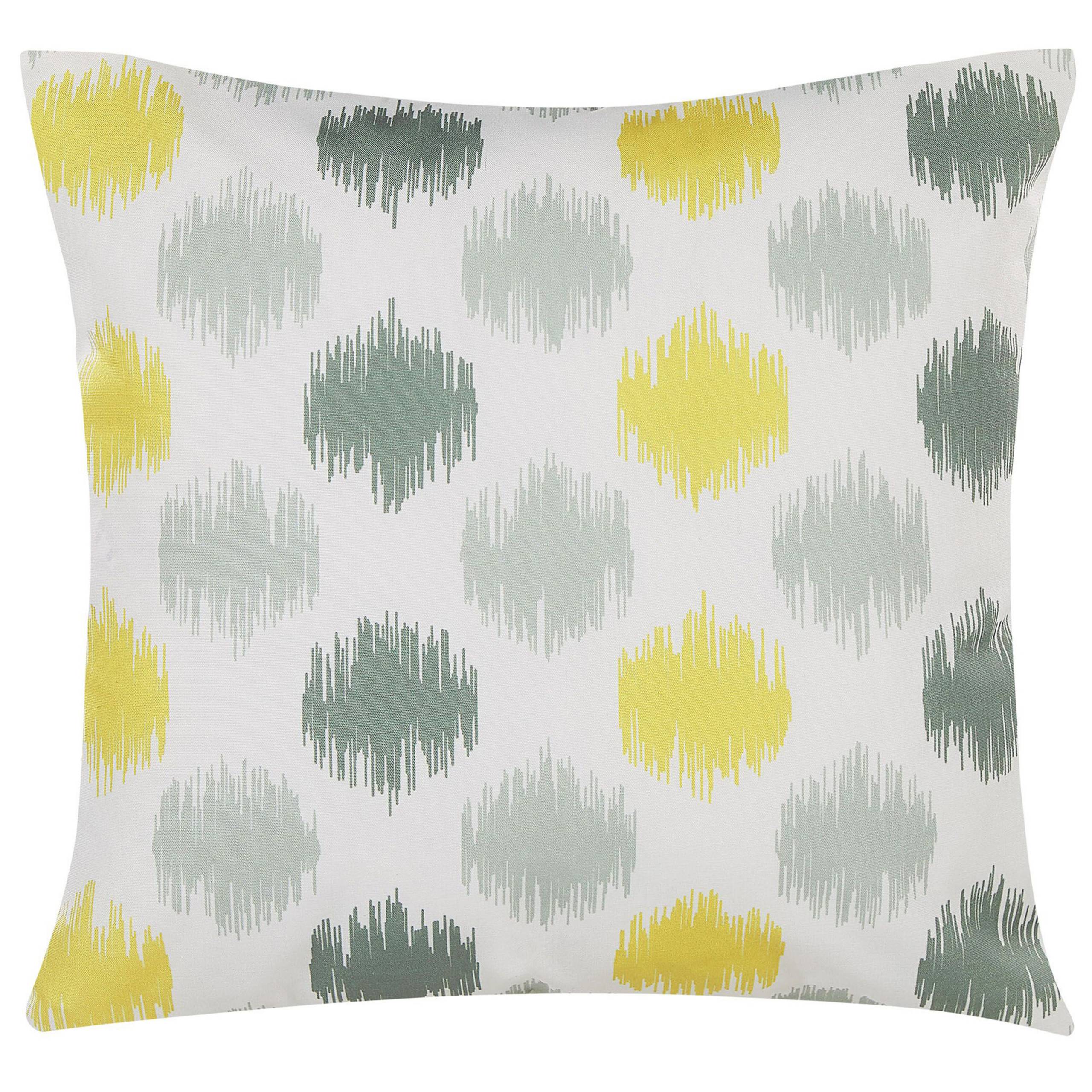 Beliani - Lot de 2 Coussins Décoratifs d'Extérieur pour Jardin 45 x 45 cm en Tissu Imperméable Jaune à Motif Pois Jaunes et Gris Beliani - Image 4
