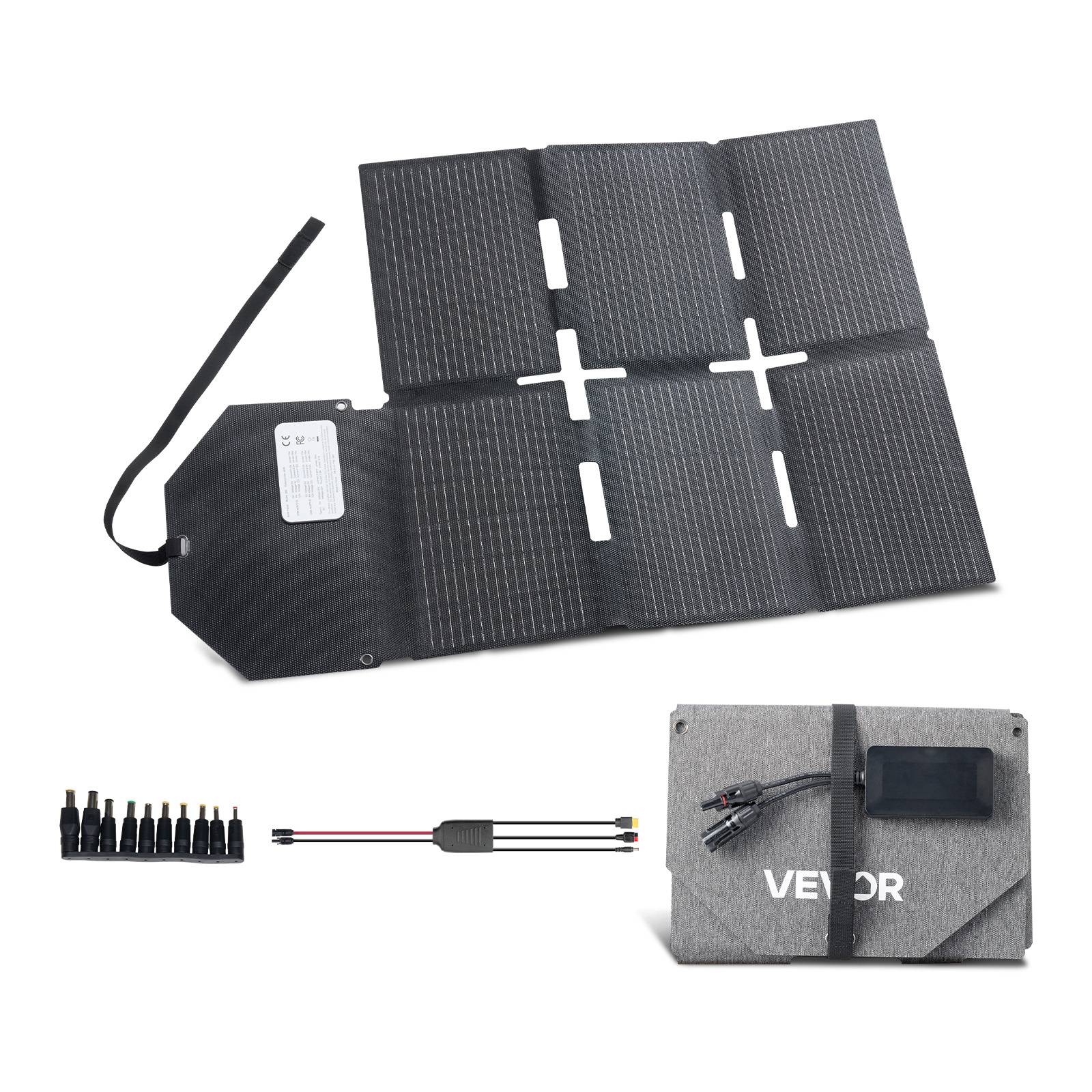 Vevor - VEVOR Panneau Solaire Portable Chargeur Solaire Pliable Monocristallin 60 W - Image 1