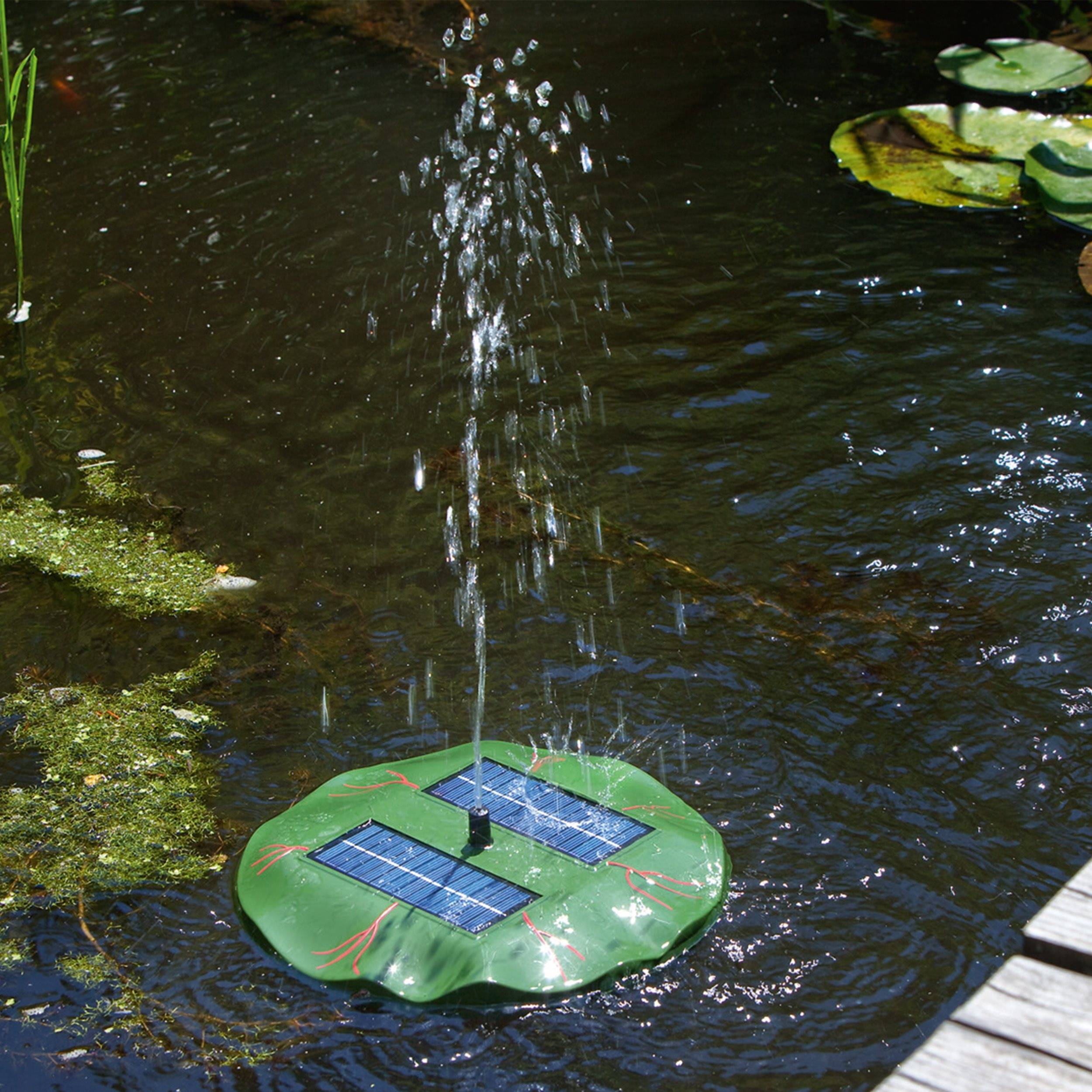 esotec pompe de bassin nénuphar flottante set complet fontaine solaire 101770 - Image 4