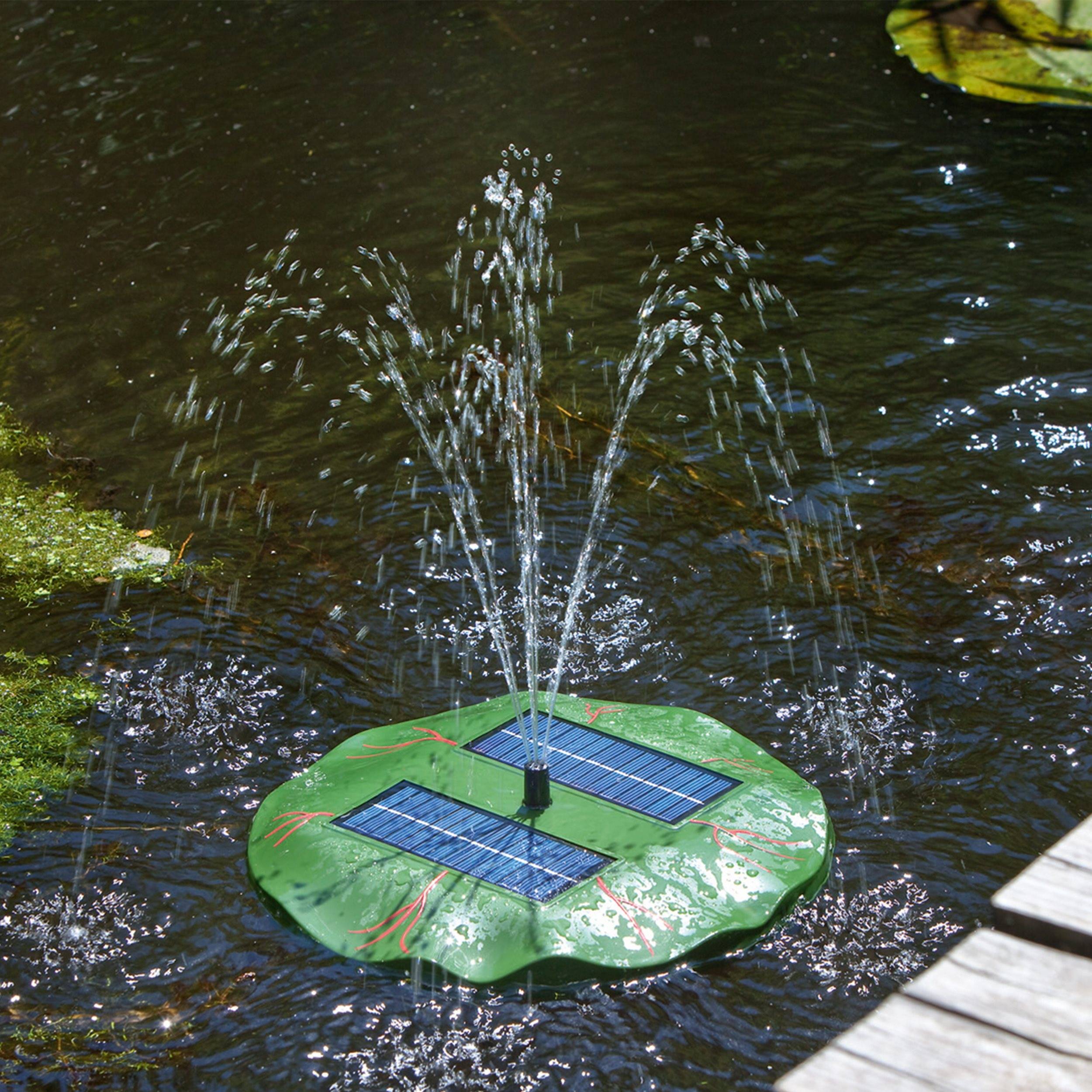 esotec pompe de bassin nénuphar flottante set complet fontaine solaire 101770 - Image 3