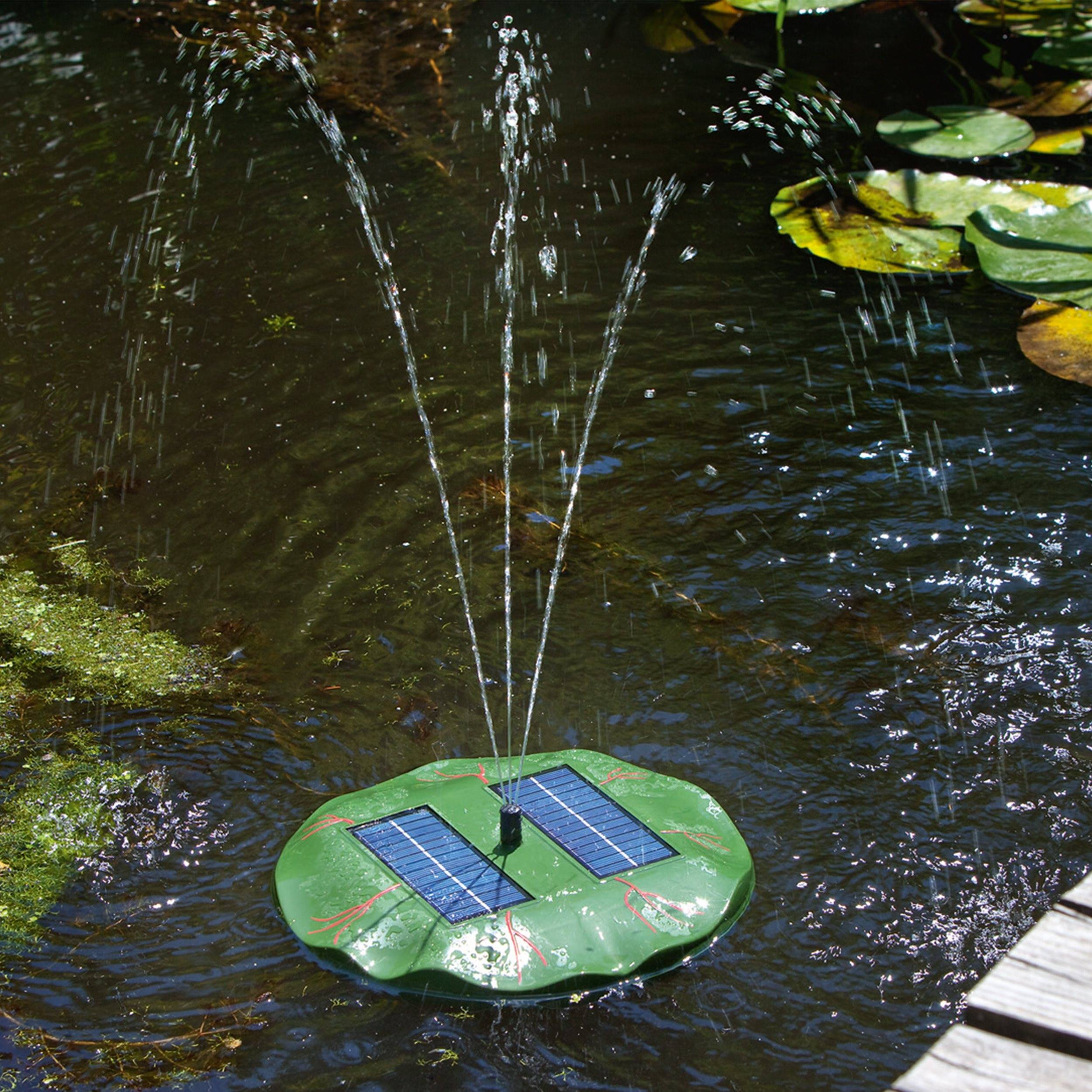 esotec pompe de bassin nénuphar flottante set complet fontaine solaire 101770 - Image 6