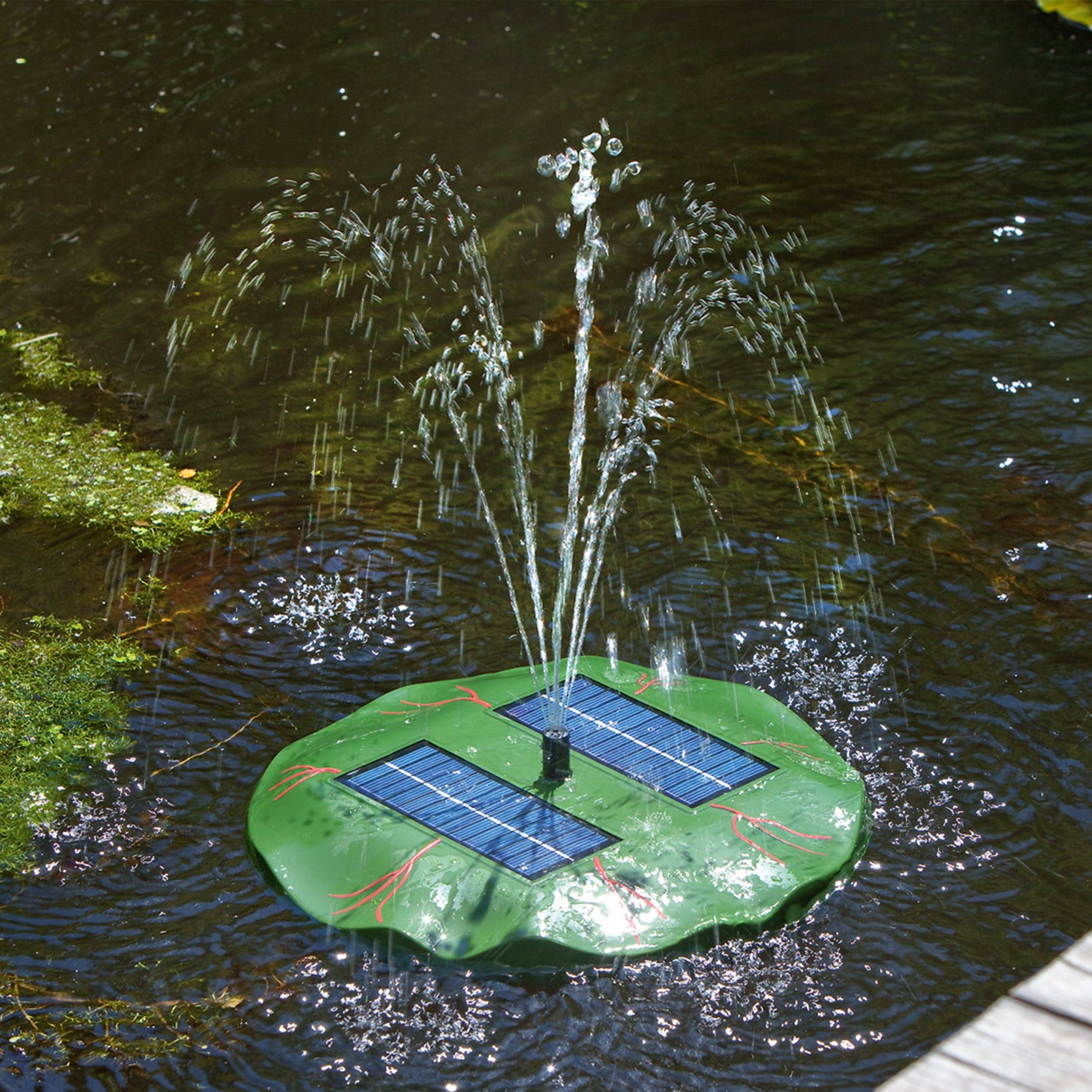 esotec pompe de bassin nénuphar flottante set complet fontaine solaire 101770 - Image 5