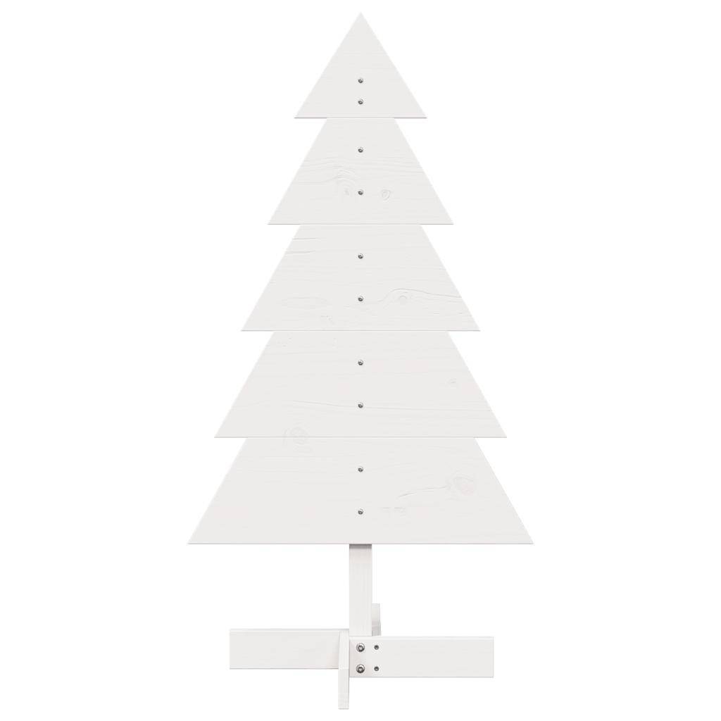 Sapin de Noël en Bois Pin Massif Décoration Intérieure 100 cm Blanc – ComfortXL Outdoor Living - Image 3