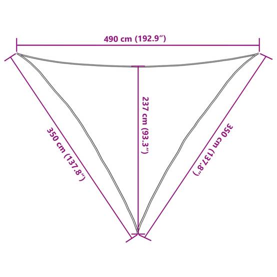 Voile d'ombrage PEHD Vert clair 3,5 x 3,5 x 4,9 m - PANGIVO - Image 10