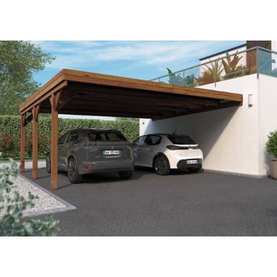 Carport adossée double VICTOR - Forest Style - Image 1