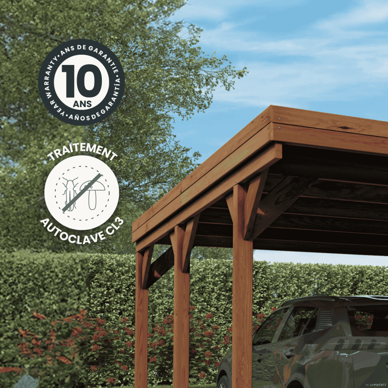 Carport adossée double VICTOR - Forest Style - Image 3