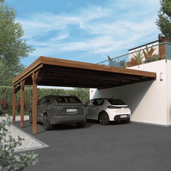 Carport adossée double VICTOR - Forest Style - Image 2