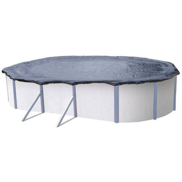 Bâche d'hiver pour piscine métal ou résine ovale 8 m x 4,9 m - Image 1