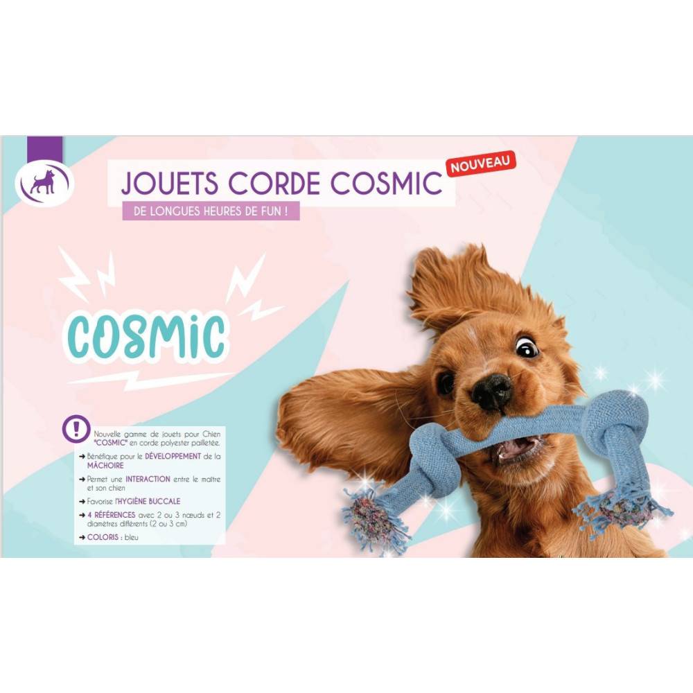 animallparadise - Corde COSMIC 2 nœuds, taille ø 3 cm x 35 cm, jouet pour chien. - Image 6