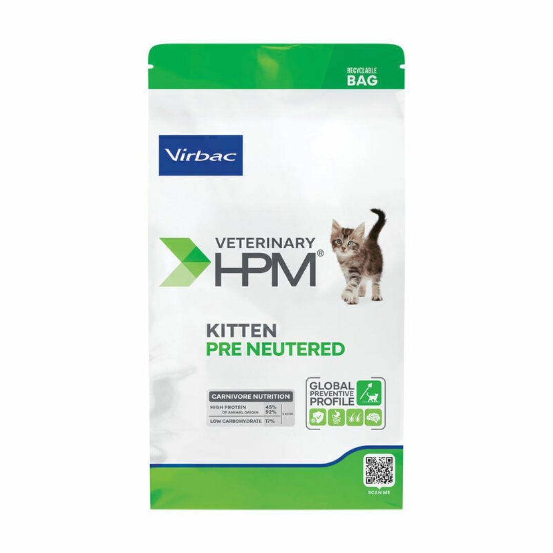 Croquettes Virbac HPM Baby Pre Neutered pour chaton Sac 1,5 kg - Image 1