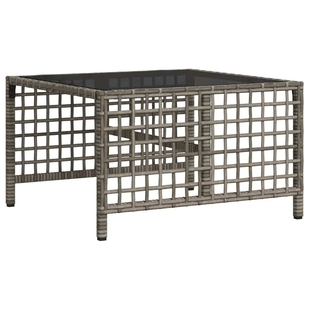 Salon de jardin d'angle avec coussins 3 pcs | Mobilier d'extérieur gris résine tressée Maison Chic - Image 8