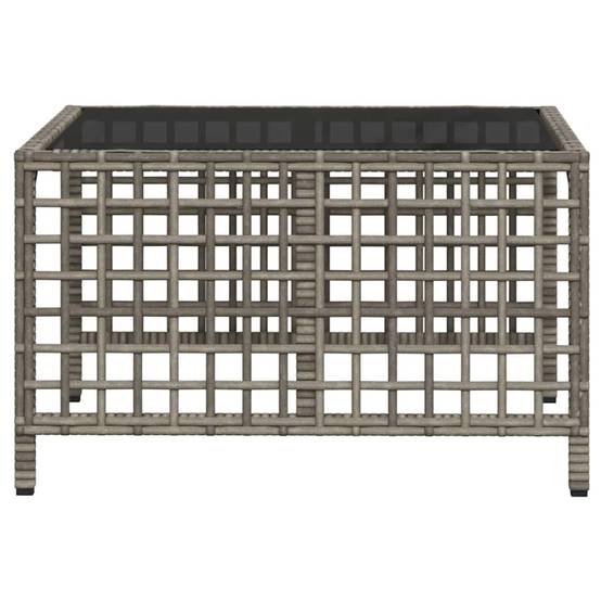 Salon de jardin d'angle avec coussins 3 pcs | Mobilier d'extérieur gris résine tressée Maison Chic - Image 9