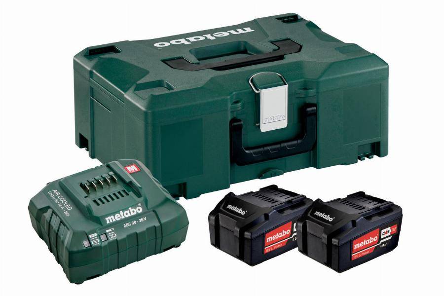 Metabo - Pack énergie 18V METABO 2 batt. 4,0 Ah Li-Power + Charg. ASC 55 + coffret MetaBox - 685064000 - Image 1