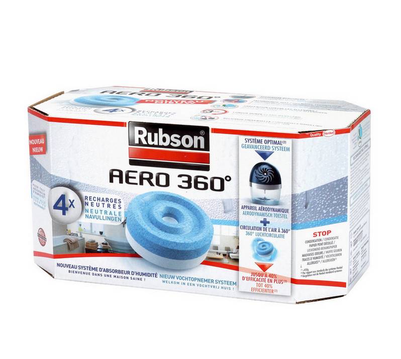 Rubson - 4 x recharges pour absorbeur d'humidité 1619479 Rubson - Image 2